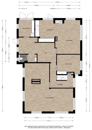 Floorplan - Gewestlaan 2, 7431 AH Diepenveen